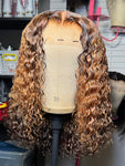 18inch 4/30/4 300% density 5x5 closure glueless pixie curl