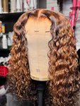18inch 4/30/4 300% density 5x5 closure glueless pixie curl