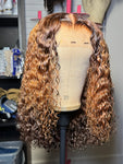 18inch 4/30/4 300% density 5x5 closure glueless pixie curl