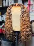 18inch 4/30/4 300% density 5x5 closure glueless pixie curl